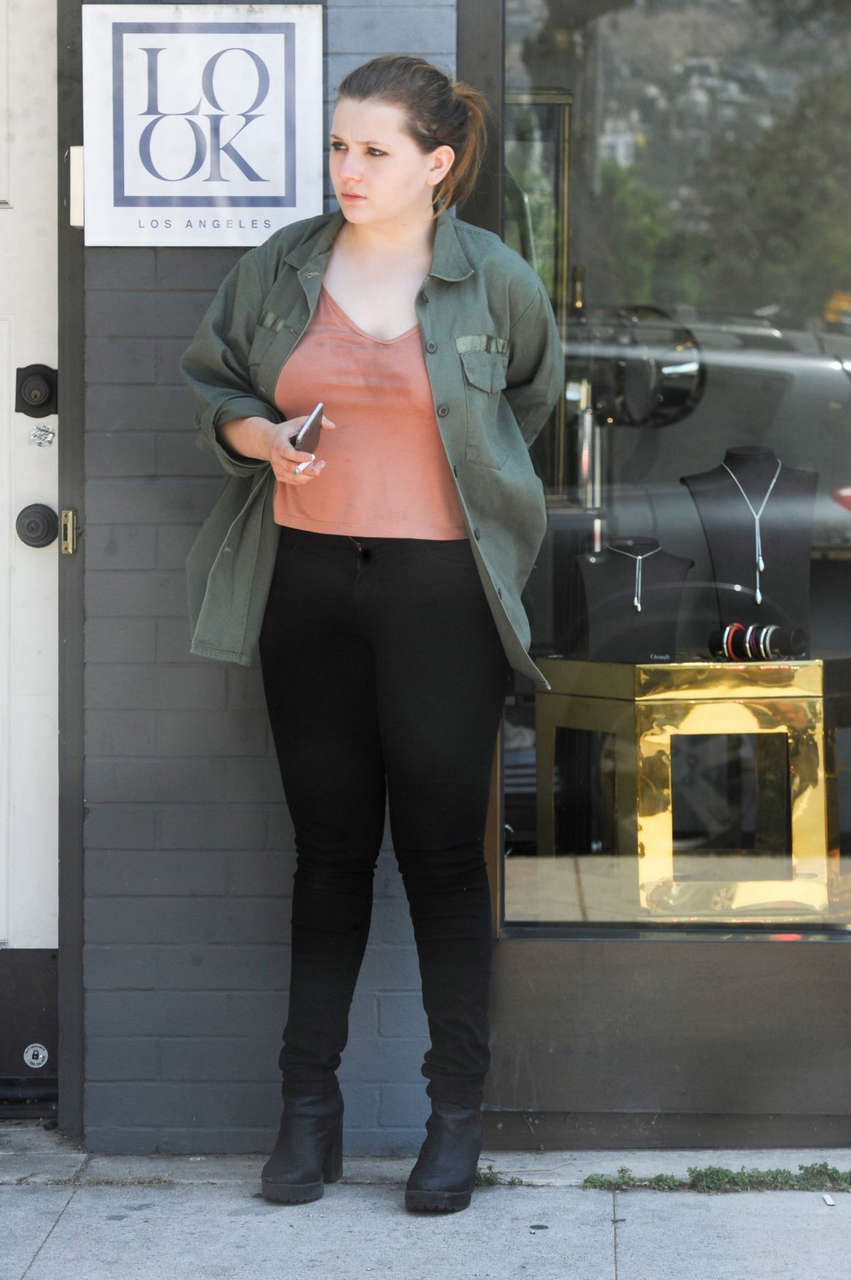 Abigail Breslin Smoking Outside Look West Hollywood