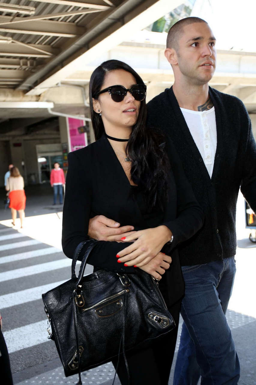 Adriana Lima Arrives Nice Airport