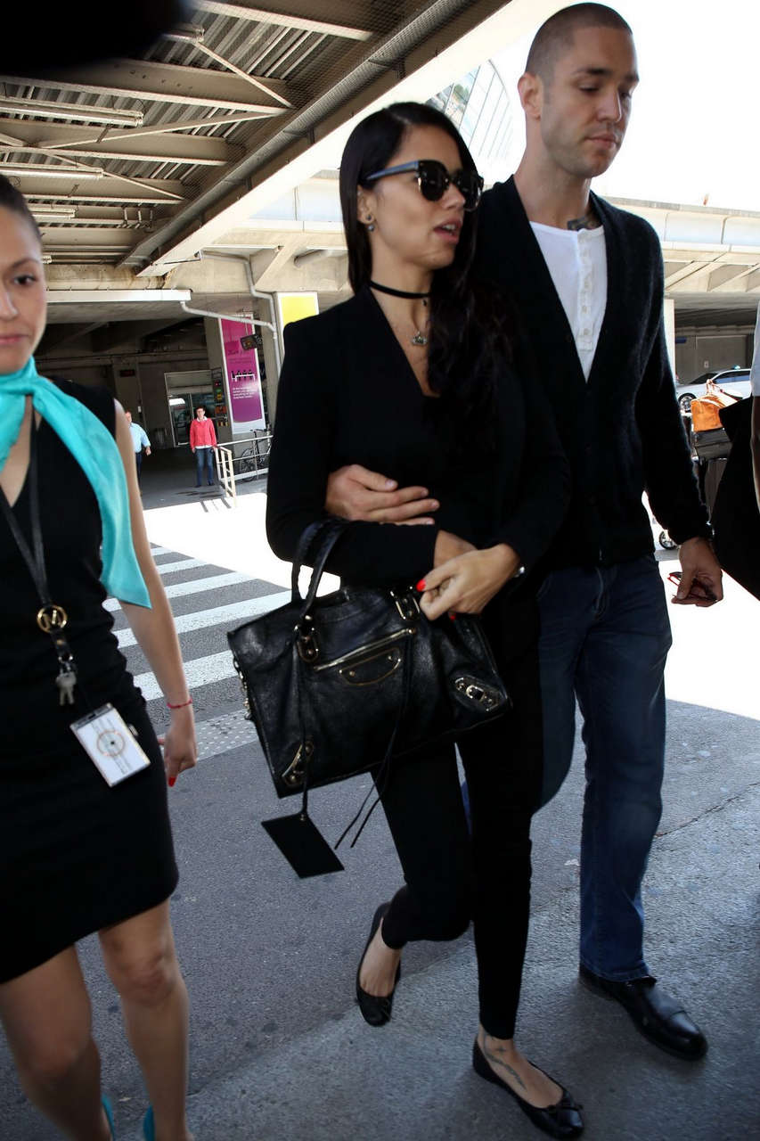 Adriana Lima Arrives Nice Airport