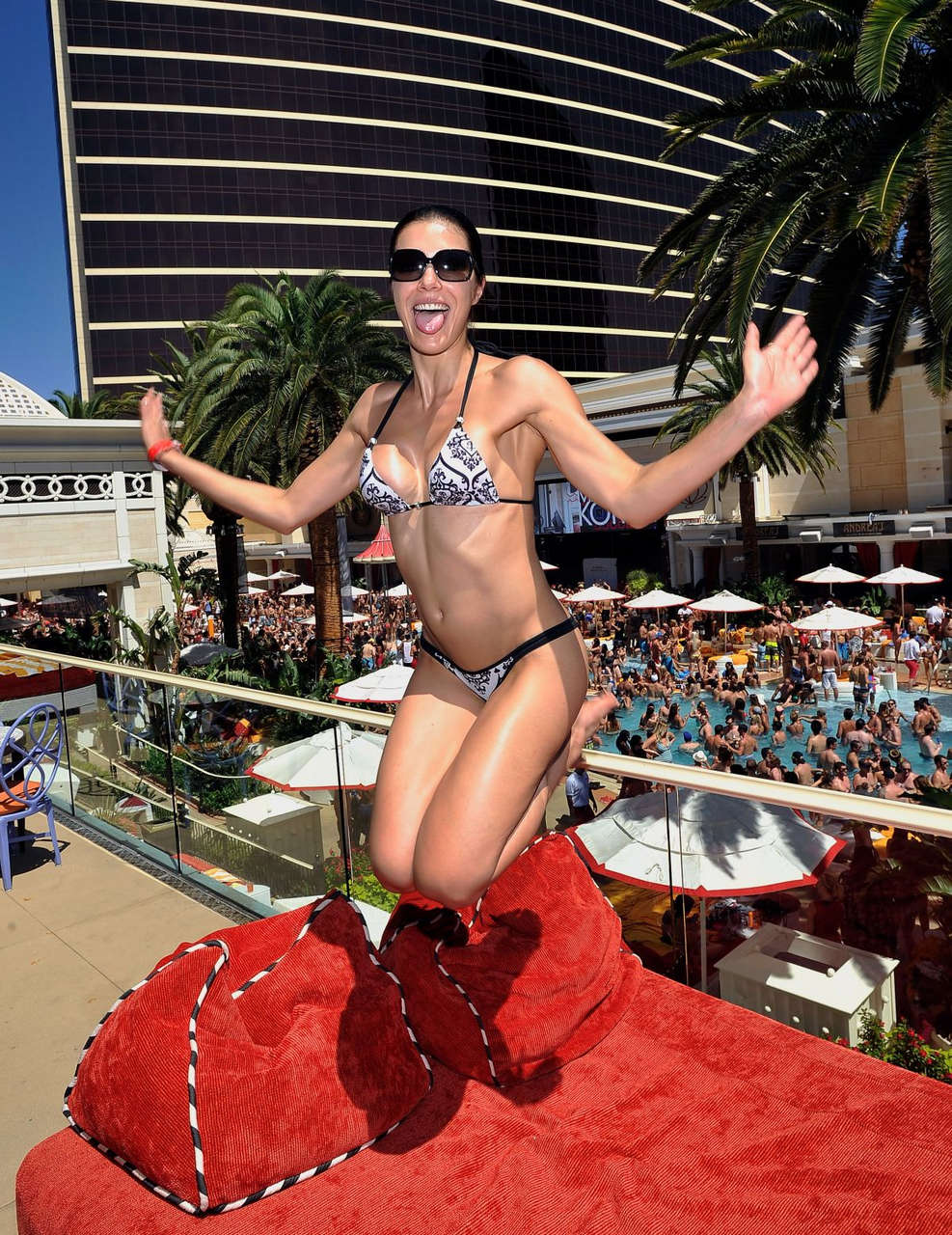 Adrianne Curry Bikini Encore Beach Club Las Vegas
