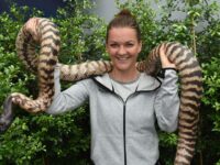 Agnieszak Radwanska Holding Python Snake Melbourne