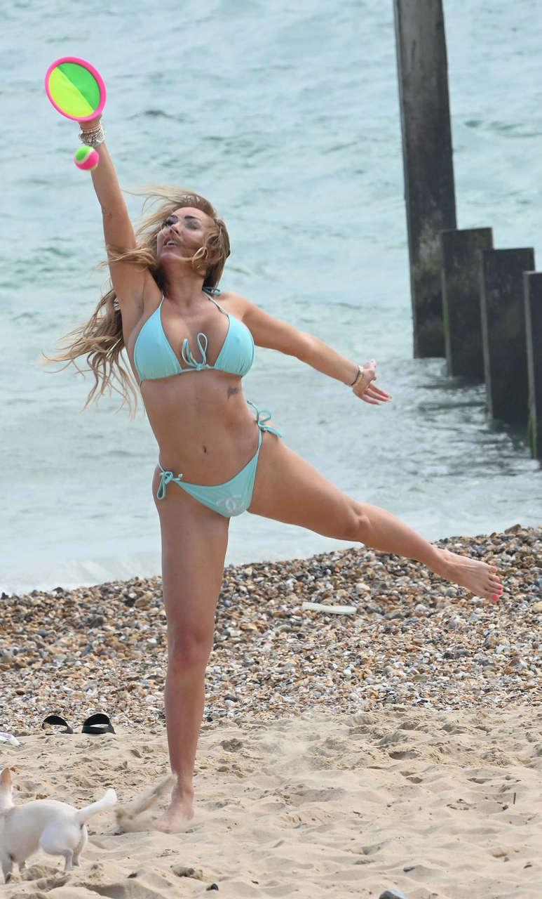 Aisleyne Horgan Wallace Bikini Beach Bournemouth
