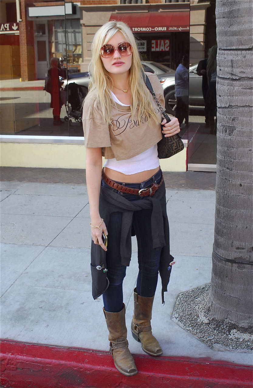 Aj Michalka Out About Beverly Hills