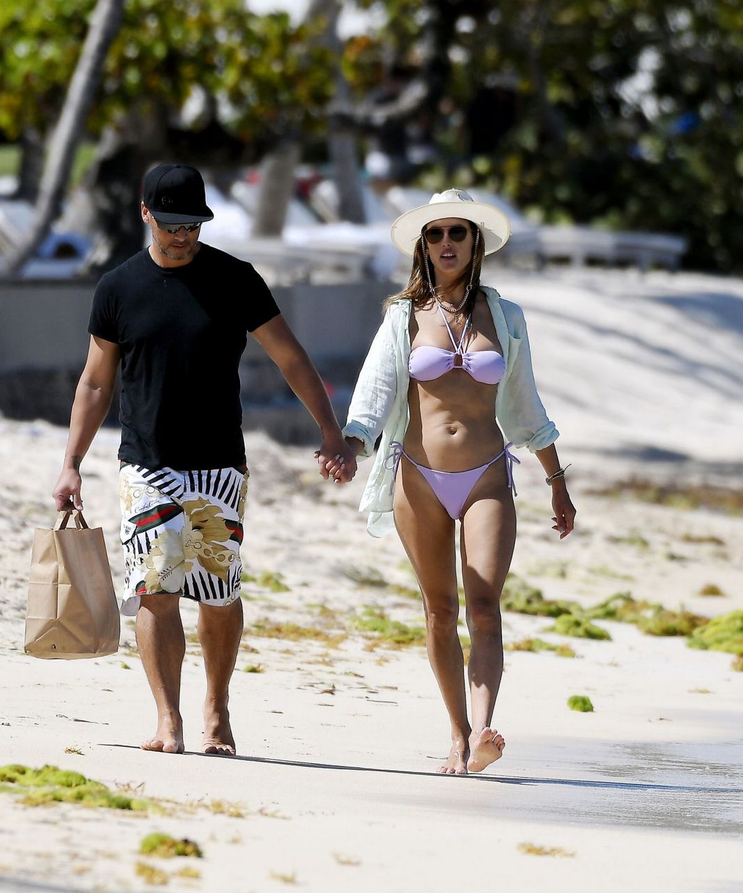 Alessandra Ambrosio Bikini And Richard Lee On Vacation St Barths