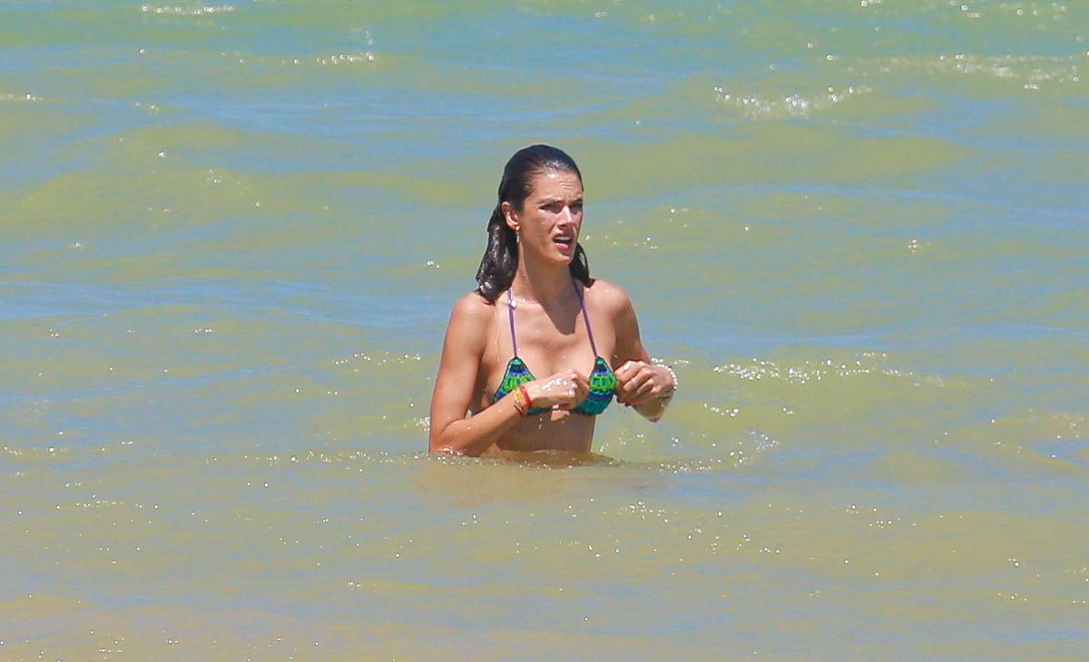 Alessandra Ambrosio Bikini Beach Brazil January