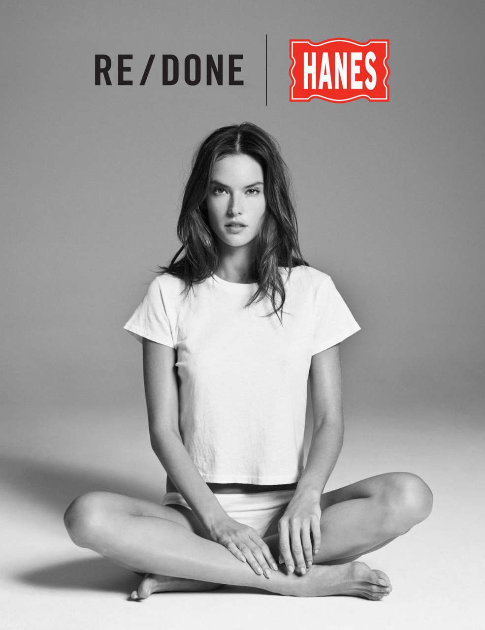 Alessandra Ambrosio For 2016 Re Done Hanes T Shirt Campaign