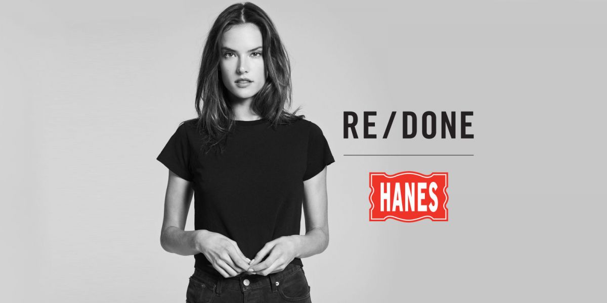 Alessandra Ambrosio For 2016 Re Done Hanes T Shirt Campaign