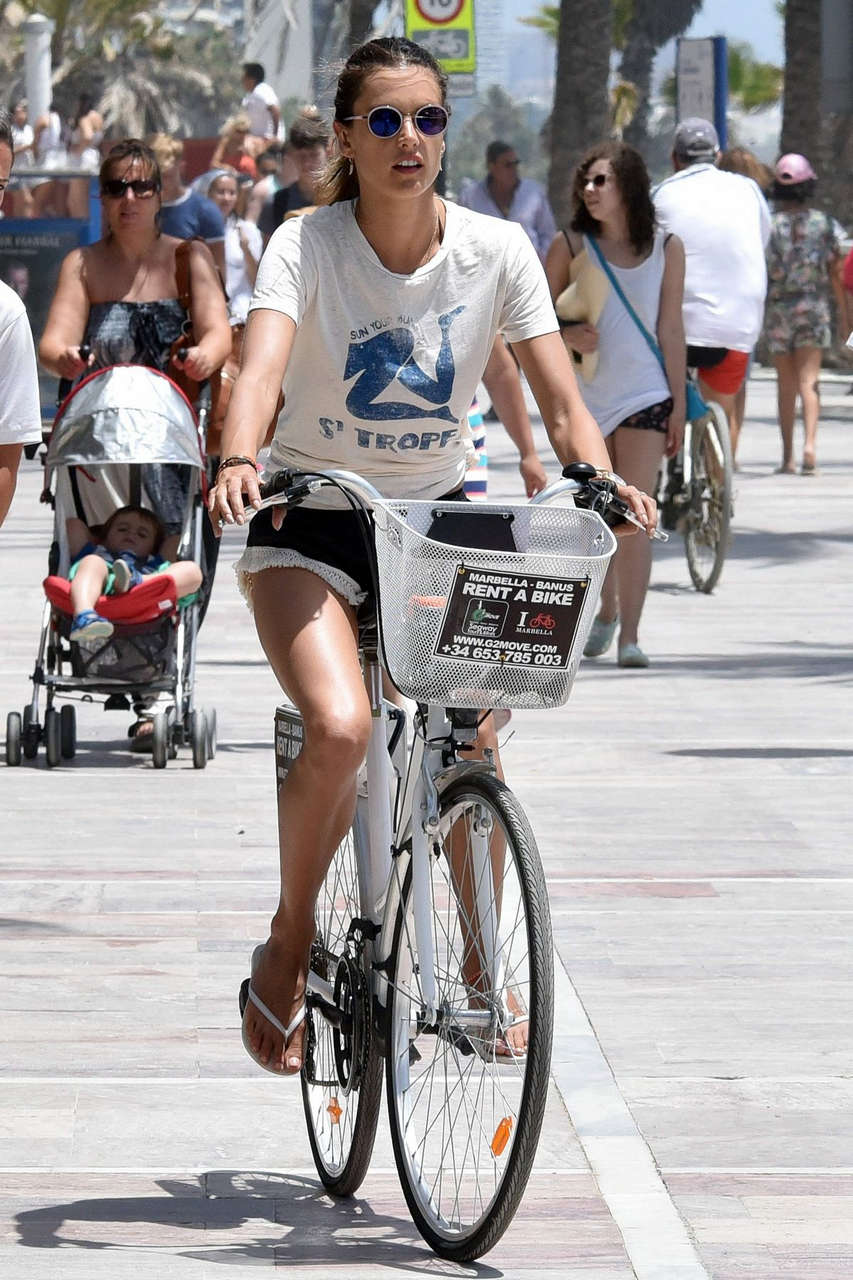 Alessandra Ambrosio Jamie Mazur Bike Ride Marbella
