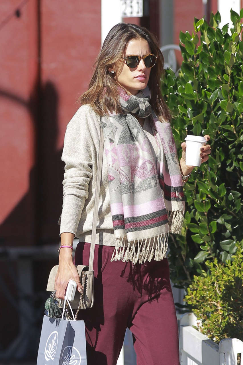 Alessandra Ambrosio Leaves Caffe Luxxe Brentwood