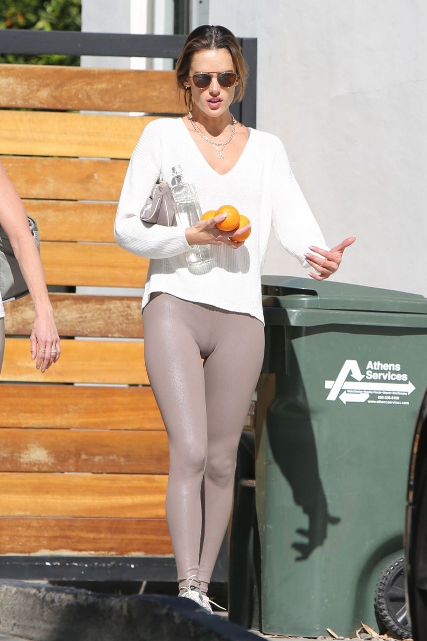 Alessandra Ambrosio Leaves Private Gym Beverly Hills