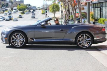 Alessandra Ambrosio Out Driving Her New Bentley Convertible Brentwood
