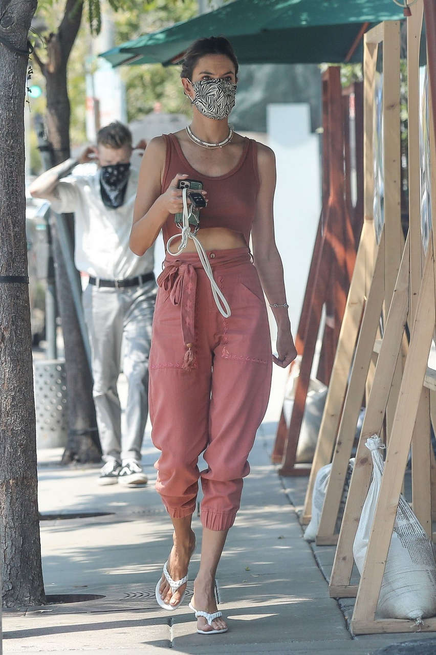 Alessandra Ambrosio Out For Fresh Juice West Hollywood