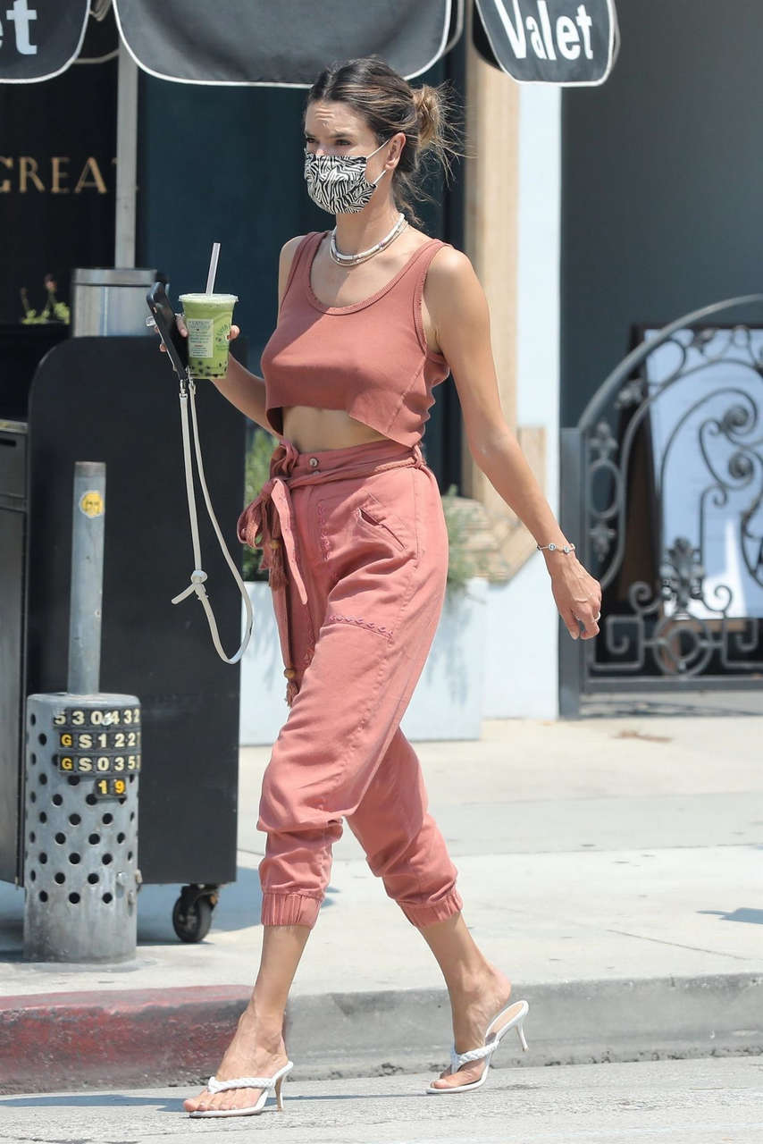 Alessandra Ambrosio Out For Fresh Juice West Hollywood