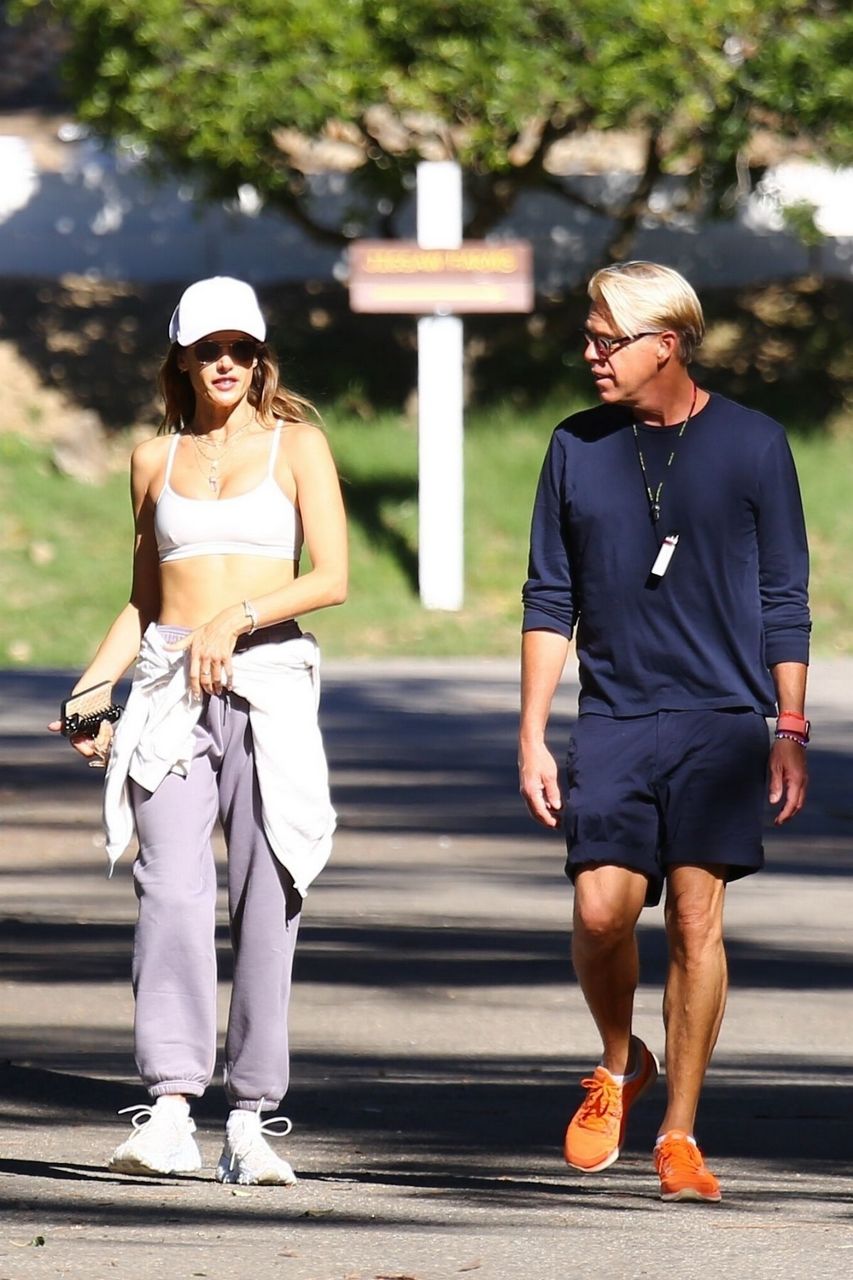 Alessandra Ambrosio Out Hiking With Stewart Shining Pacific Palisades