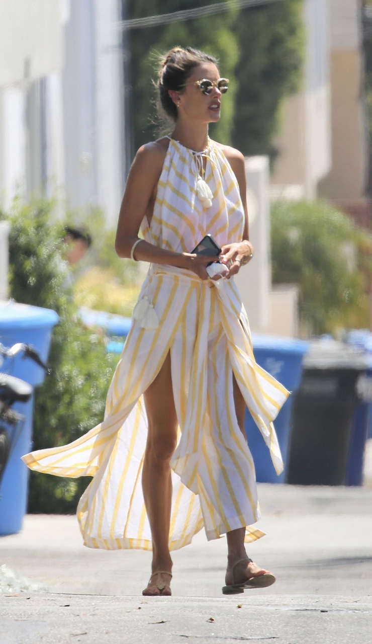 Alessandra Ambrosio Out Shopping For Colorful Balloons Los Angeles