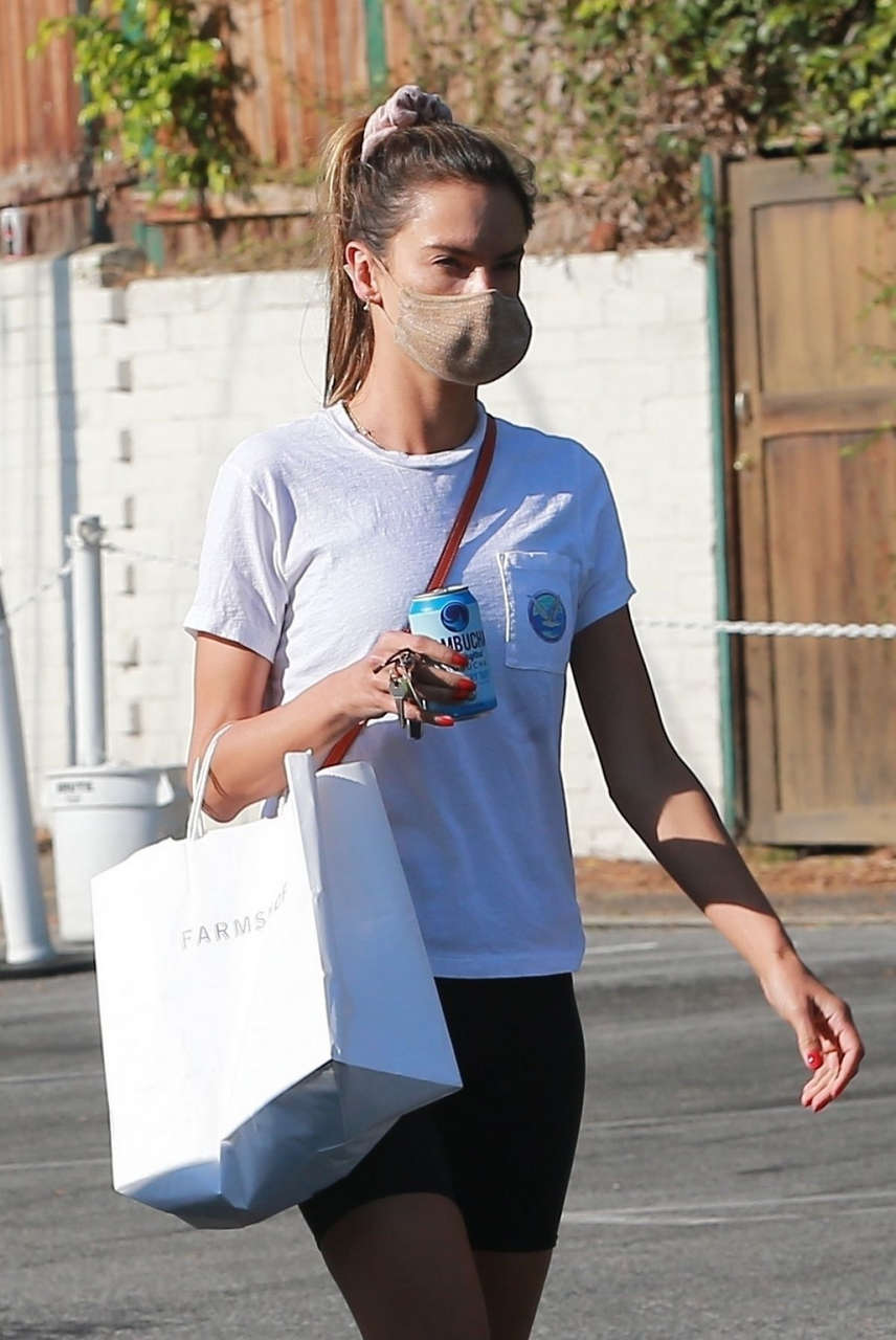 Alessandra Ambrosio Picks Up Lunch Brentwood Country Mart