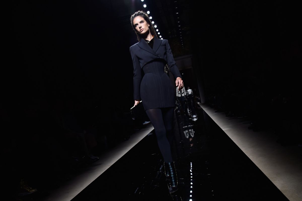 Alessandra Ambrosio Runway Of Balmain Fashion Show Paris