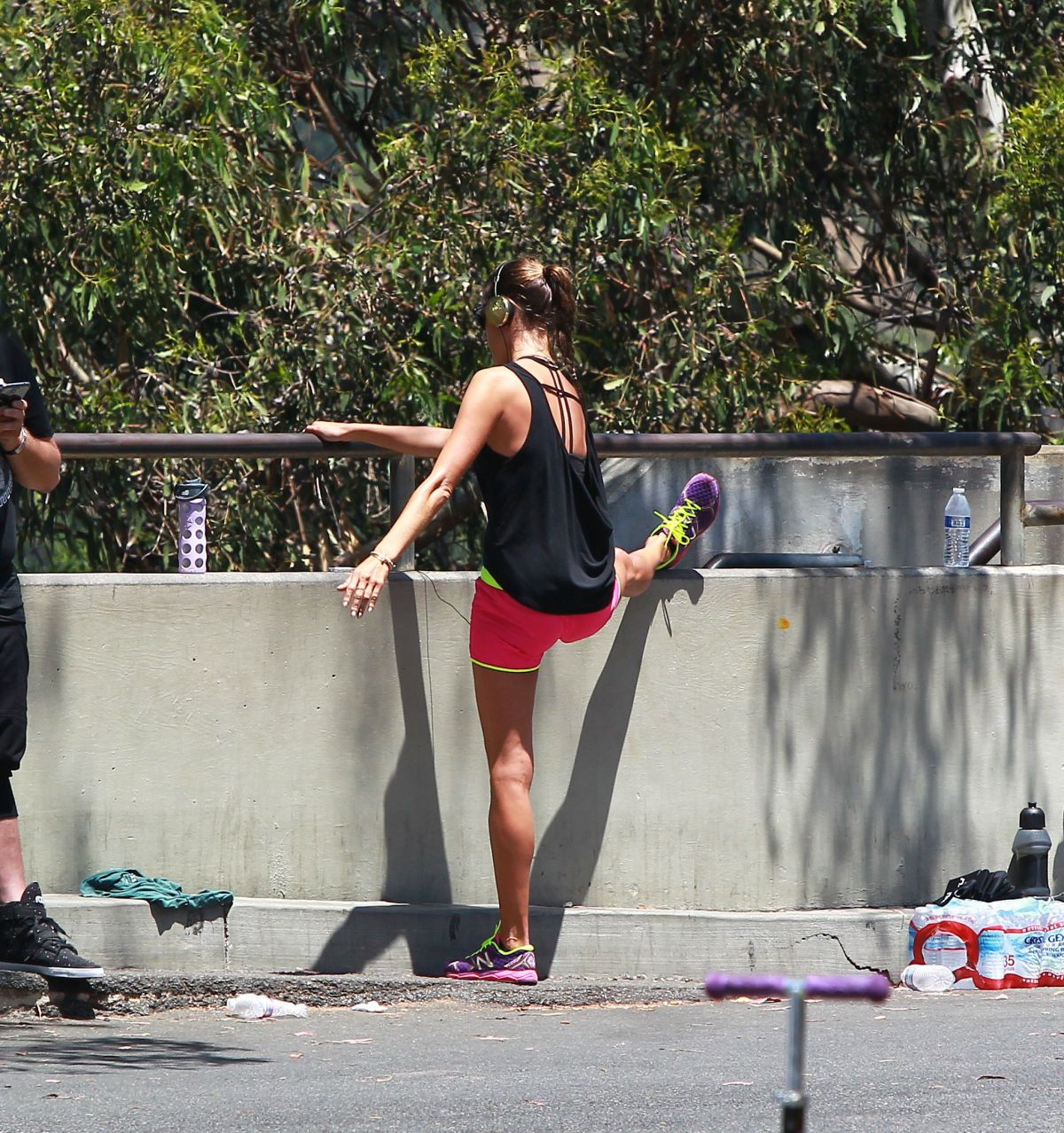 Alessandra Ambrosio Shorts Workingout Brentwood May