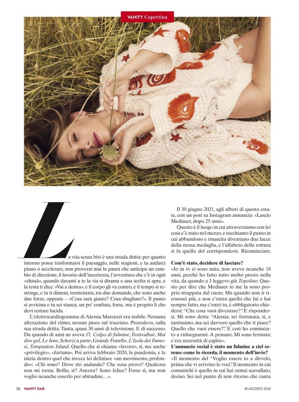 Alessia Marcuzzi Vanity Fair Magazine Italy August