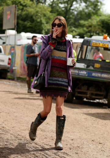 Alexa Chung 2016 Glastonbury Festival Worthy Farm Glastonbury