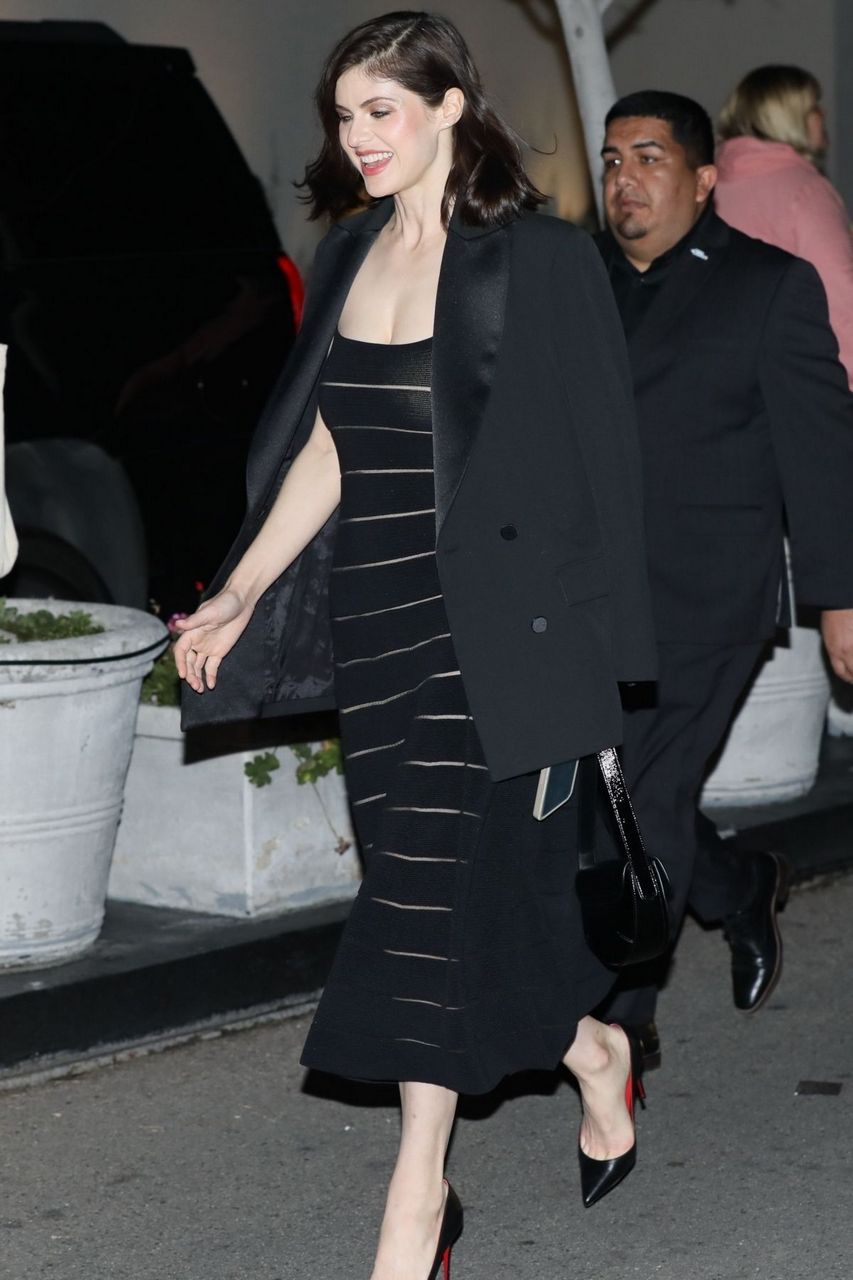 Alexandra Daddario Leaves Giorgio Armani Pre Oscars Party Beverly Hills