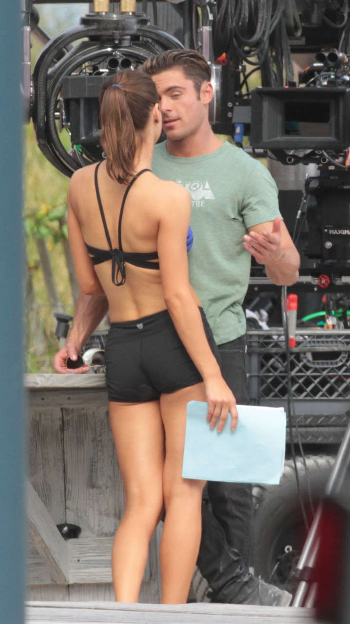 Alexandra Daddario Set Of Baywatch Miami