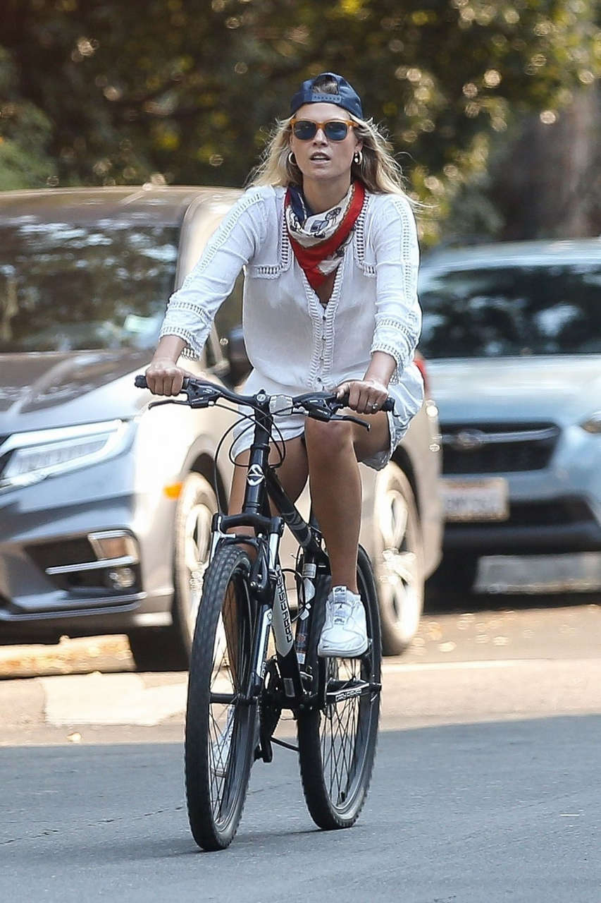 Ali Larter Out Riding Bike Santa Monica