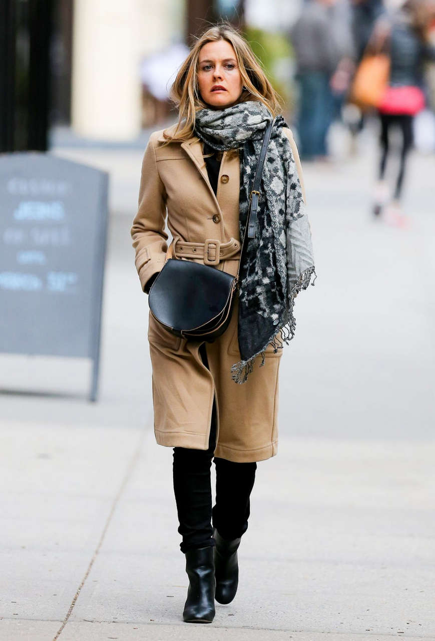 Alicia Silverstone Out About New York
