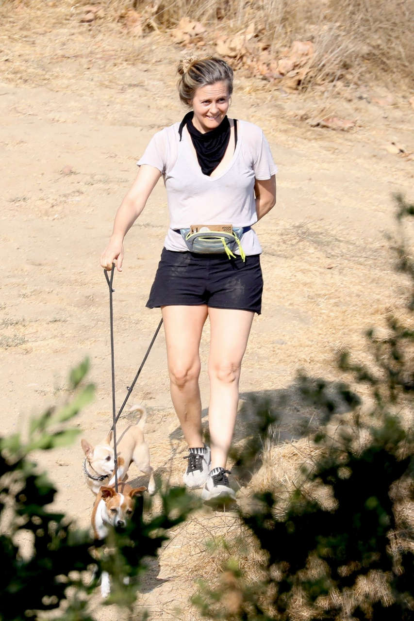 Alicia Silverstone Out Hiking With Her Dogs Los Angeles