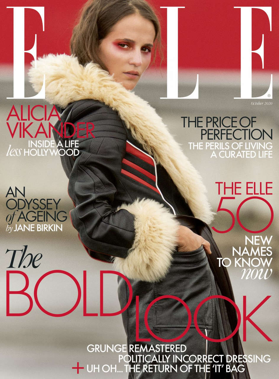 Alicia Vikander For Elle Magazine October