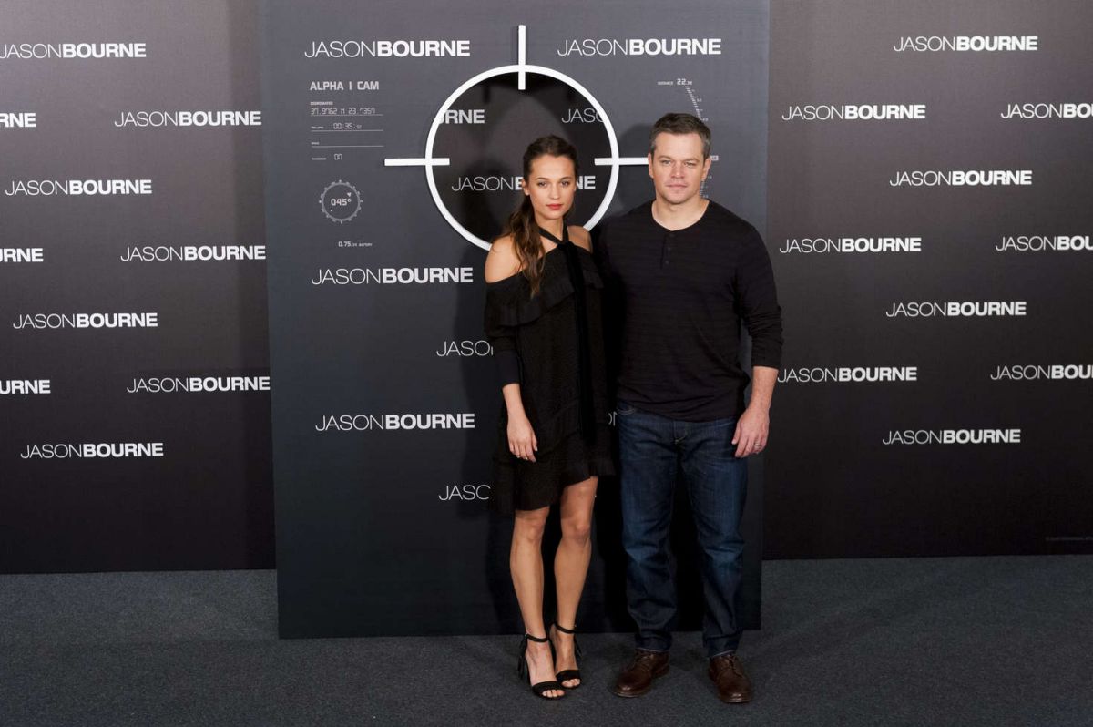 Alicia Vikander Jason Bourne Photocall Madrid