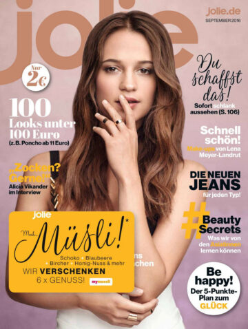 Alicia Vikander Jolie Magazine Germany September 2016 Issue