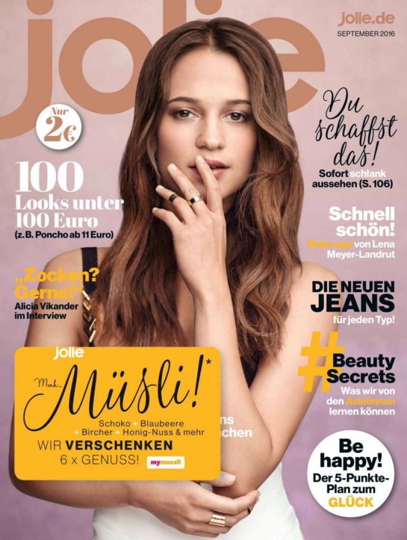 Alicia Vikander Jolie Magazine September 2016 Issue