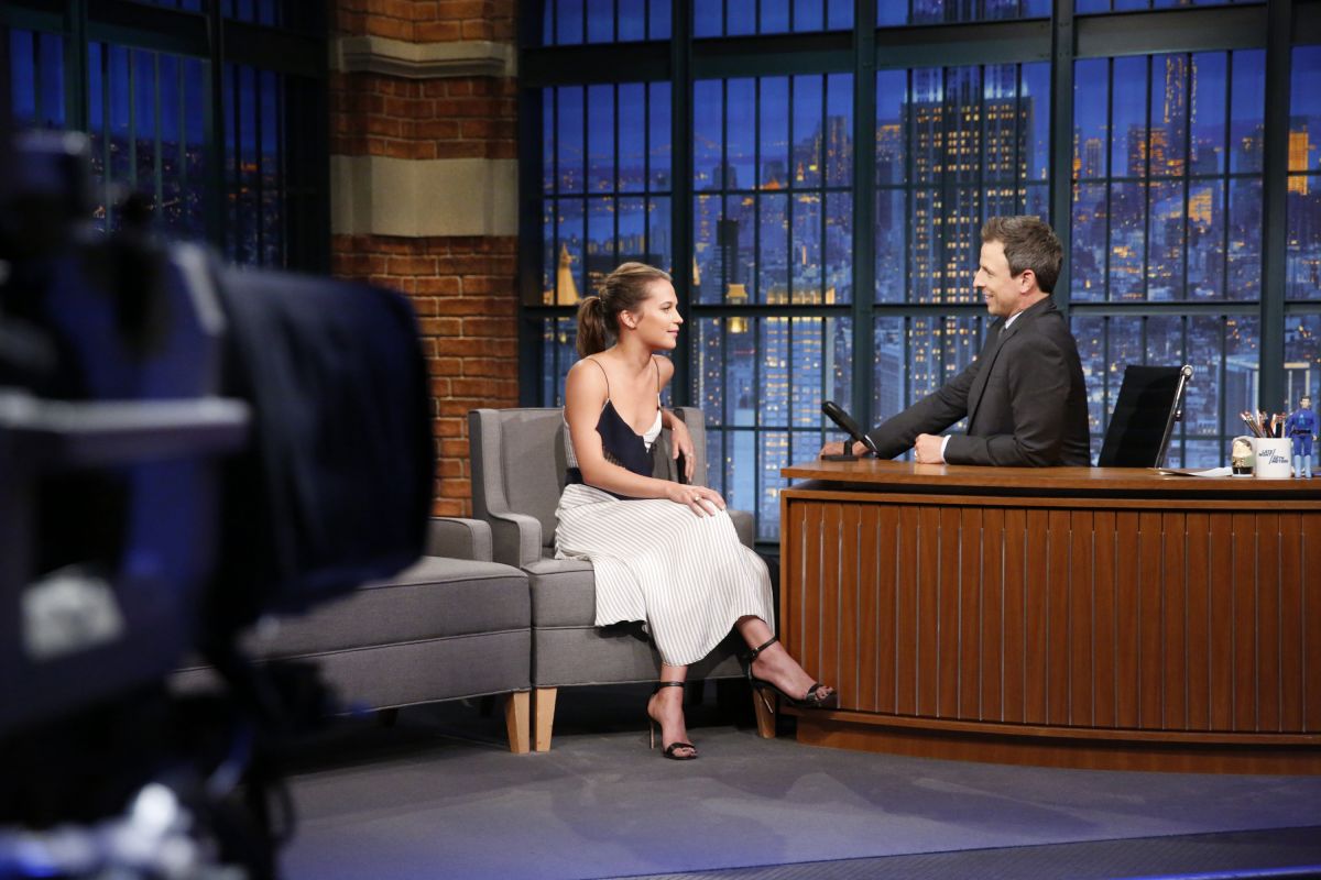 Alicia Vikander Late Night With Seth Meyers
