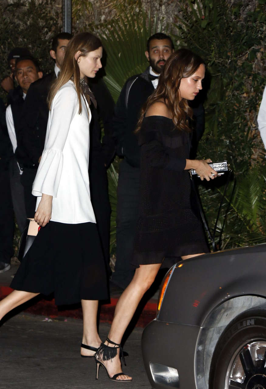 Alicia Vikander Leaves Party Chateau Marmont Los Angeles