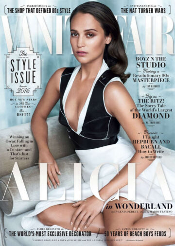 Alicia Vikander Vanity Fair Magazine September 2016 Issue