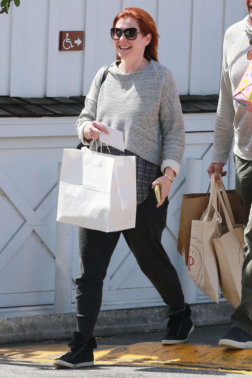 Alyson Hannigan Leaves Brentwood Country Mart