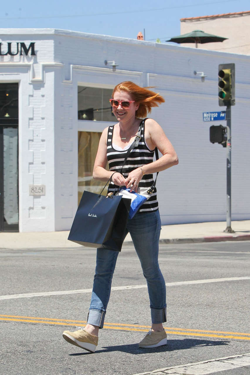 Alyson Hannigan Out About West Hollywood