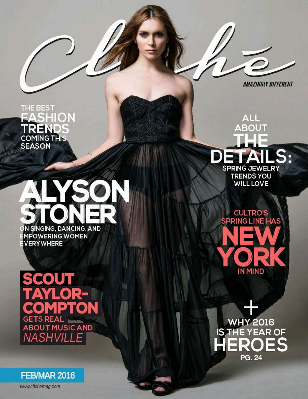 Alyson Stoner Cliche Magazine February March 2016 Issue