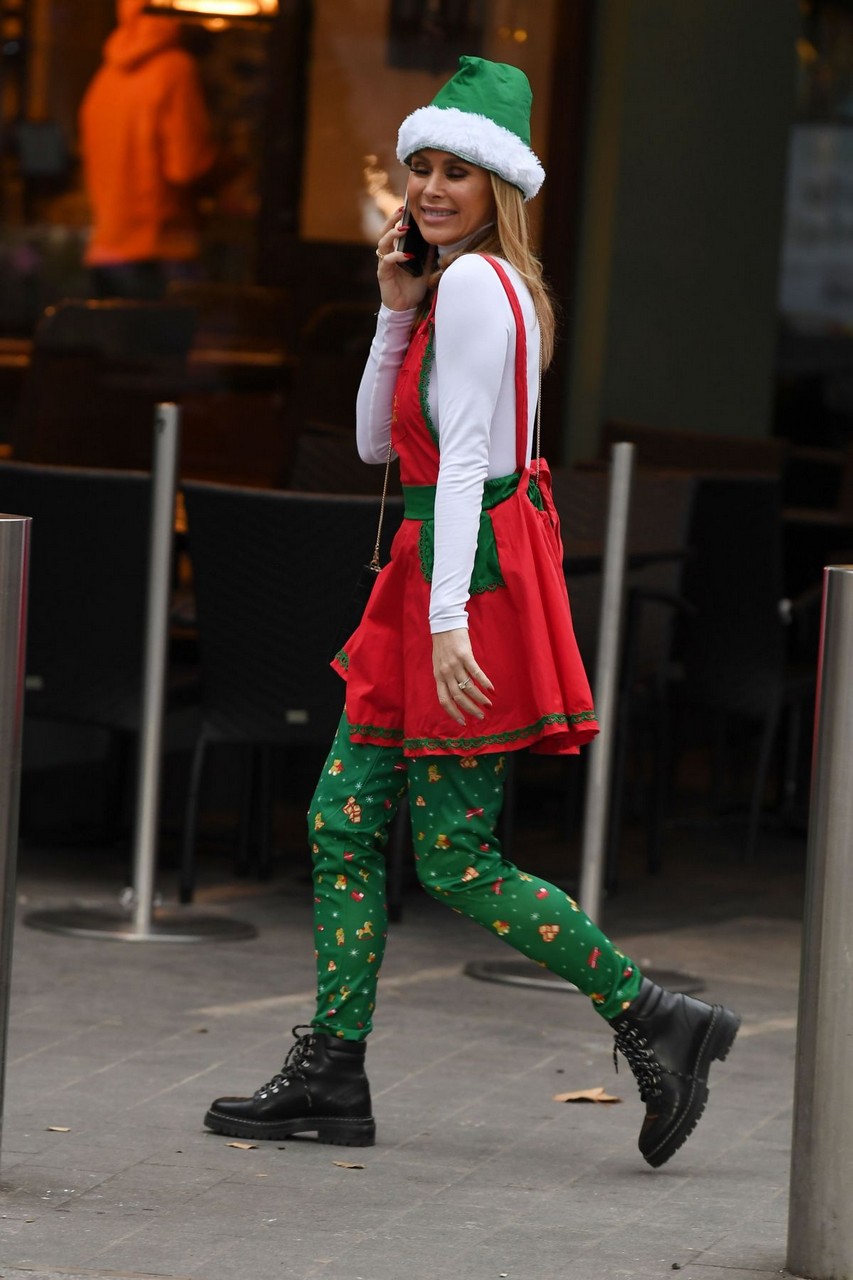Amanda Holden Elf Costume Global Radio Studios London