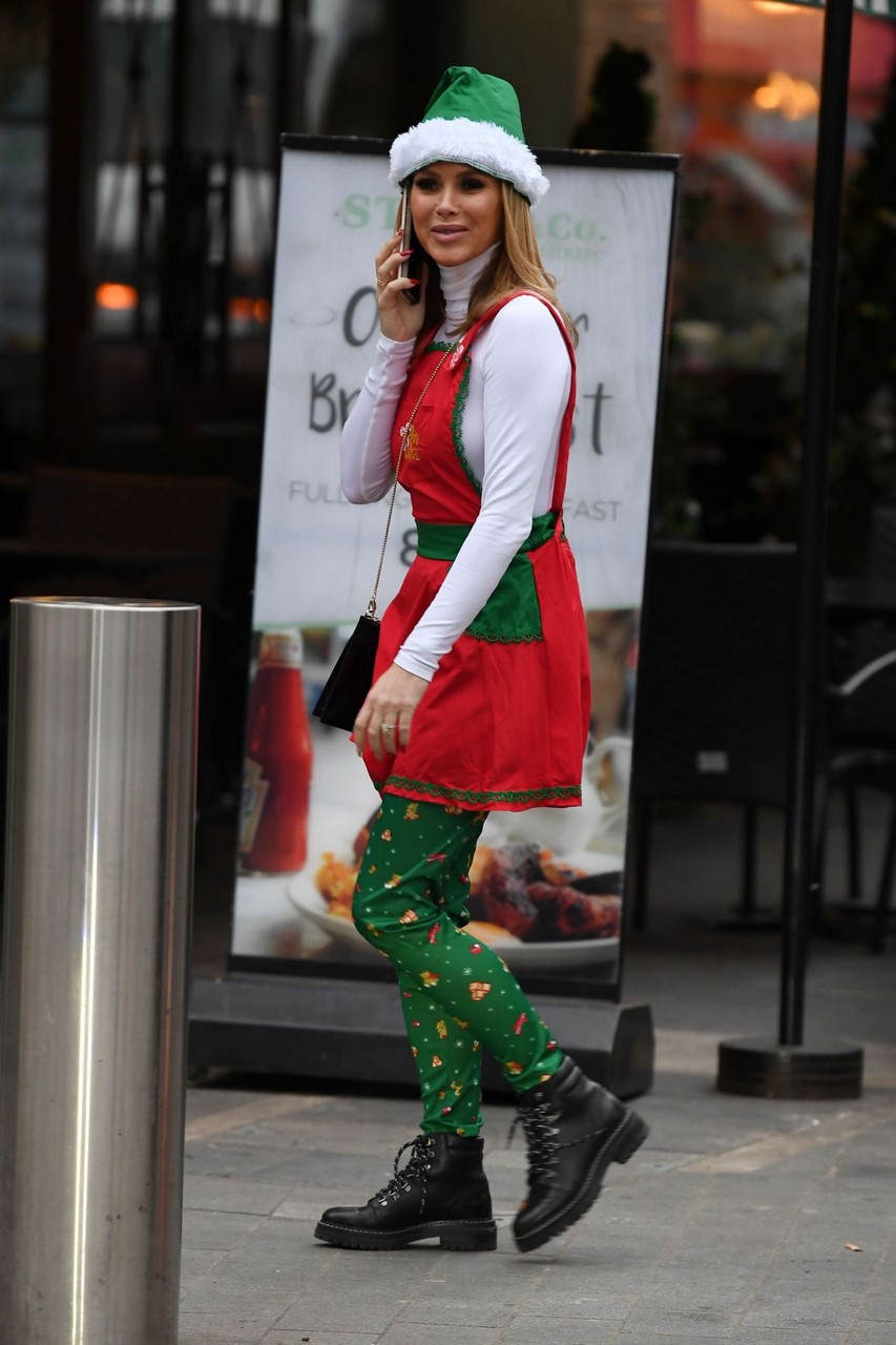 Amanda Holden Elf Costume Global Radio Studios London