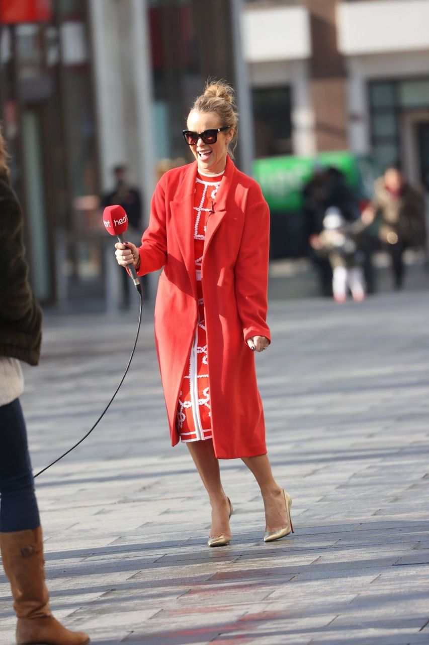 Amanda Holden Filming Leicester Square London
