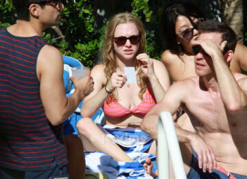 Amanda Seyfried Bikini Top Pool Miami