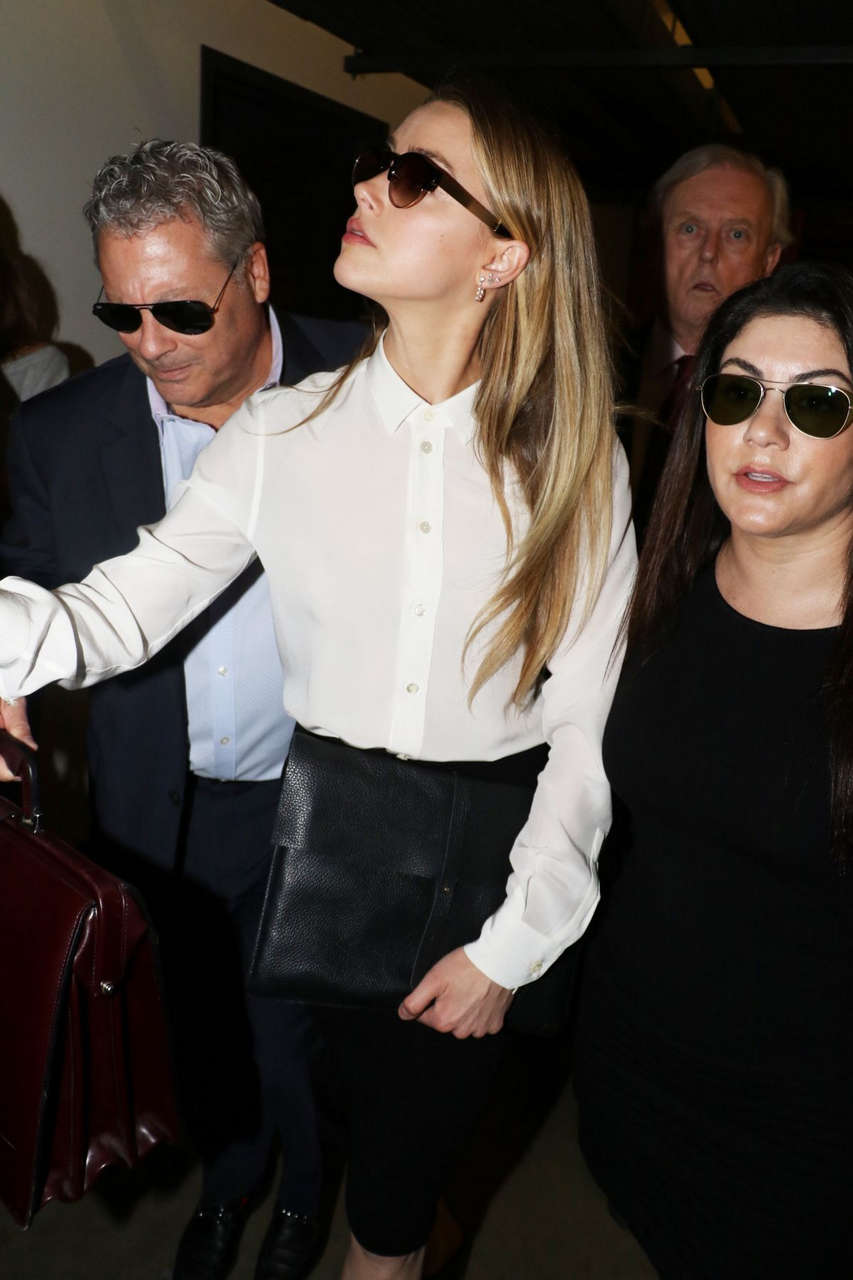 Amber Heard Arrives Court Los Angeles
