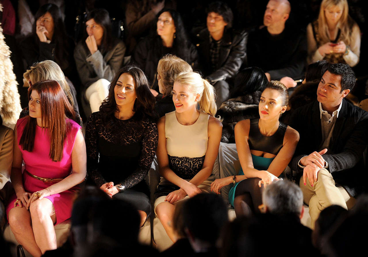 Amber Heard Marchesa Fall 2012 Fashion Show New York