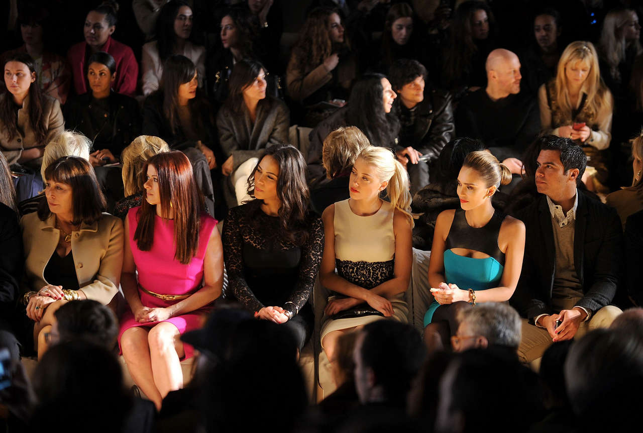 Amber Heard Marchesa Fall 2012 Fashion Show New York