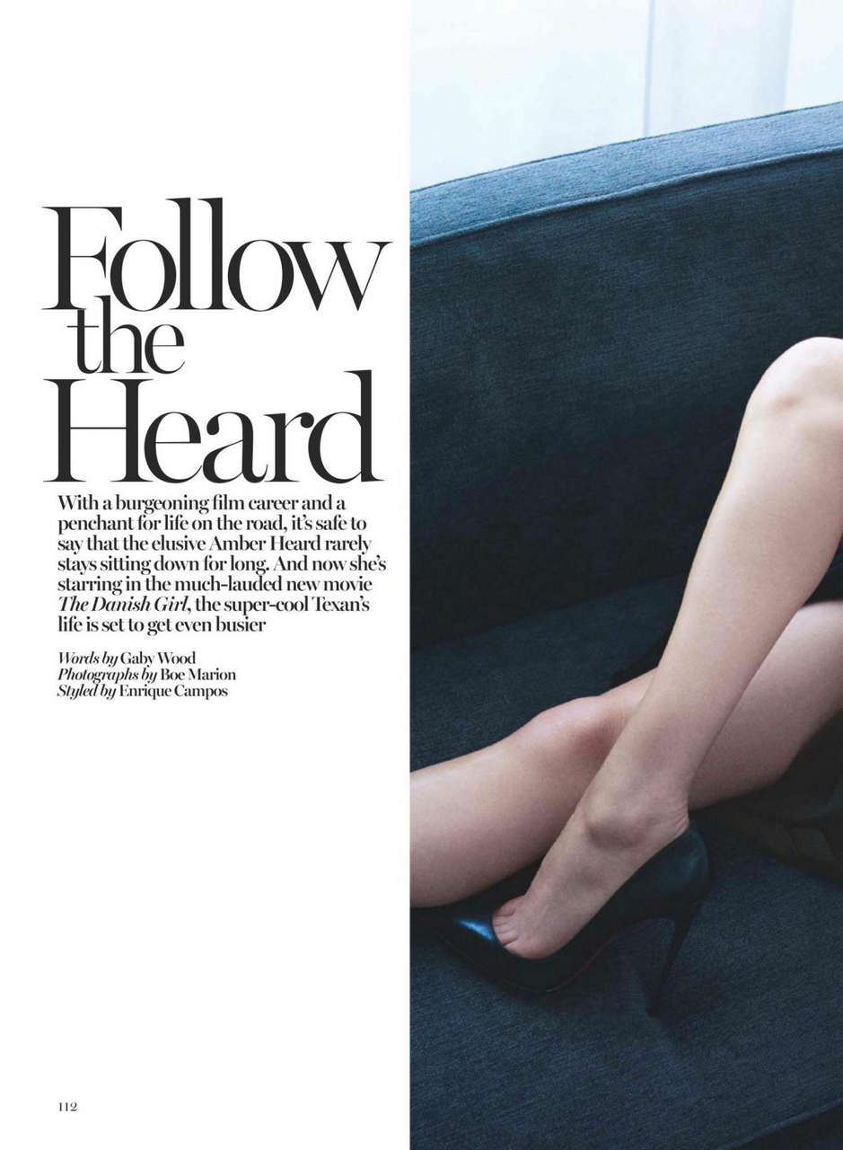 Amber Heard Marie Claire Magazine December 2015 Issue