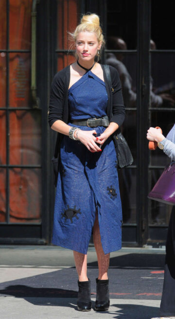 Amber Heard Outside Her Hotel New York