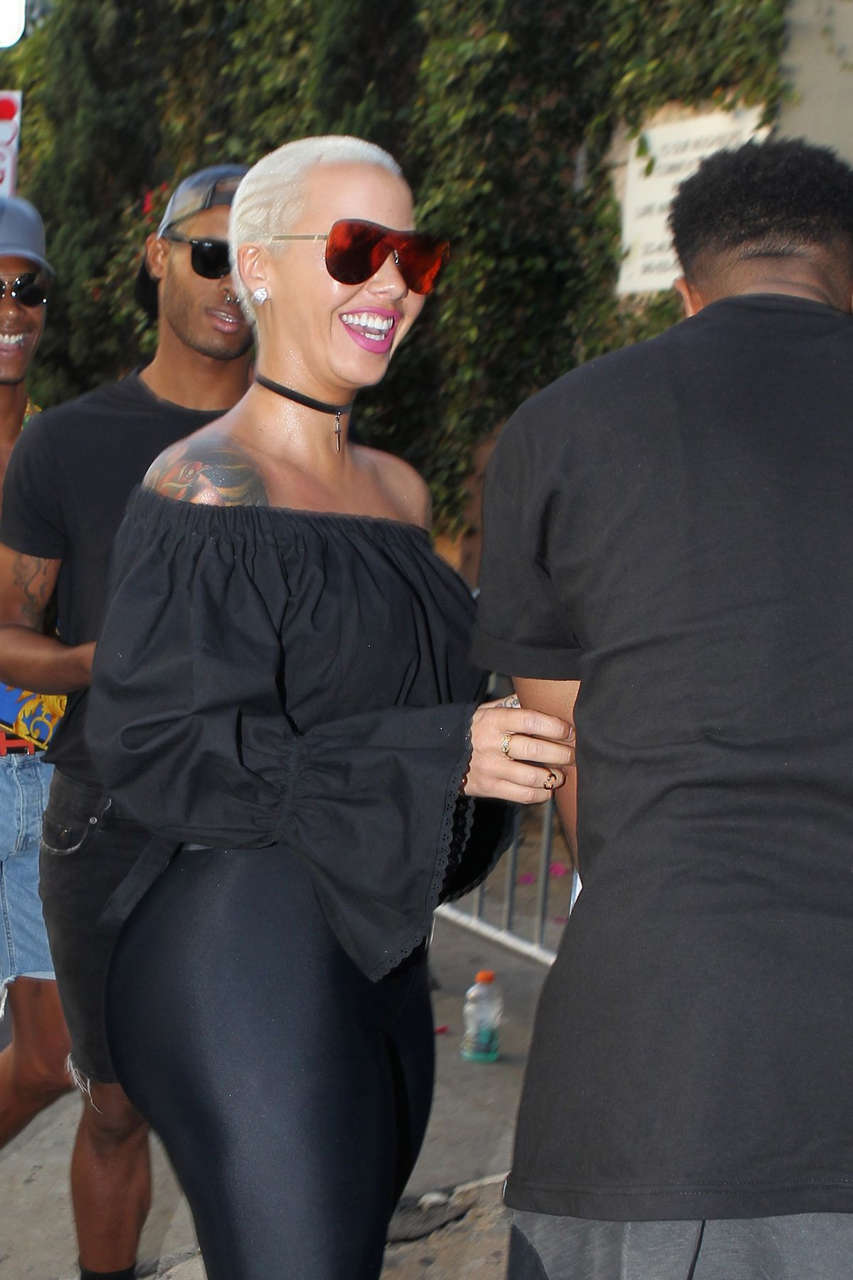 Amber Rose Out About Hollywood