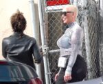 Amber Rose Out Smokes Outside Of Catch With Ffriends West Hollywood